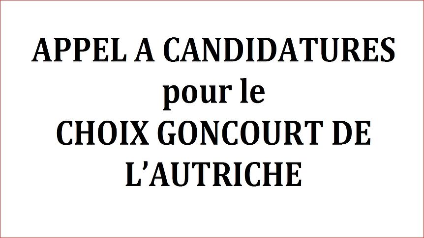 APPEL - CHOIX GONCOURT 2024